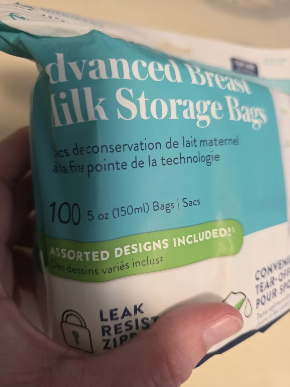 Evenflo Advanced Breast Milk Storage Bags - Aqua/White